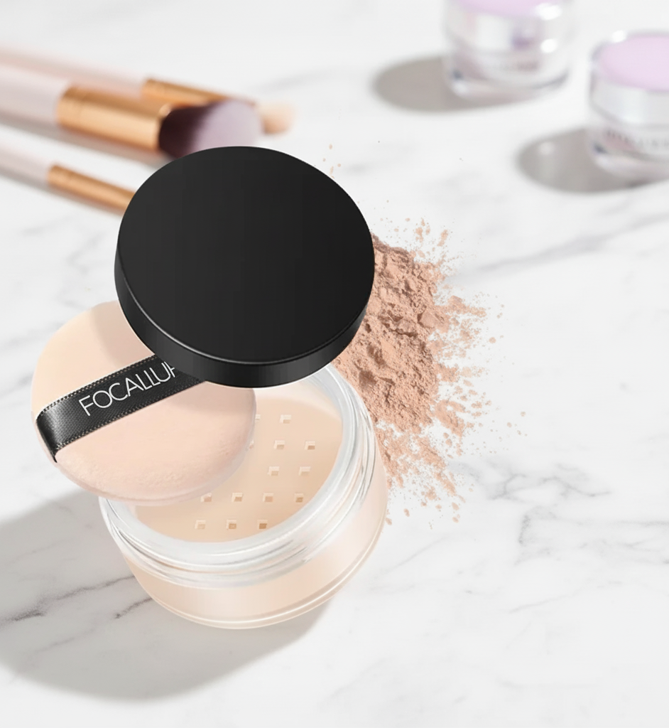 Focallure Invisible Finish Loose Setting Powder Translucent Natural Soft Face Makeup Powder Oil Control Face Loose Powder