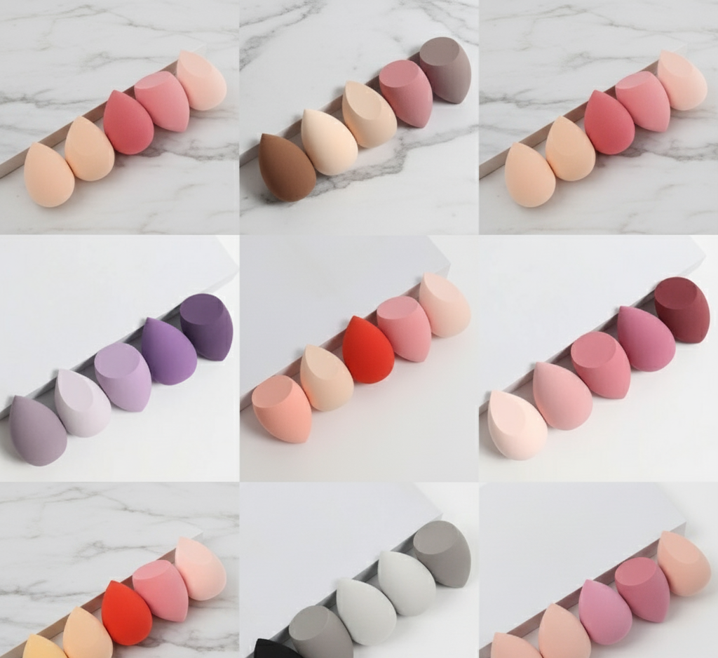 5 Bags of Beauty Eggs Makeup Sponge (Beauty Egg), Foundation Make-Up Mixed Beauty Sponge, Flawless Liquid, Cream and Powder, Mu