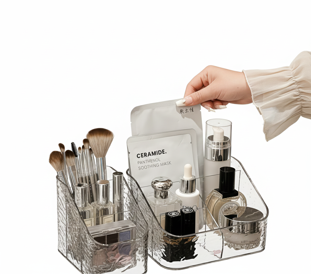 Makeup Storage Organizer Clear Skincare Organiser For Vanity Storage Box For Lipstick Cosmetic Organizer Perfume Holder