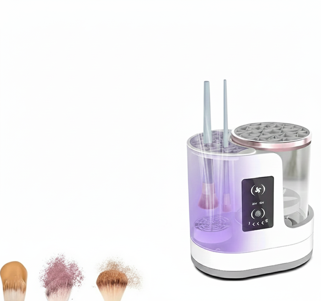 3 IN 1 Electric Makeup Brush Cleaner Machine With Makeup Brush Dryer-Holder-Portable Automatic USB Cosmetic Brushes Cleaner Tool