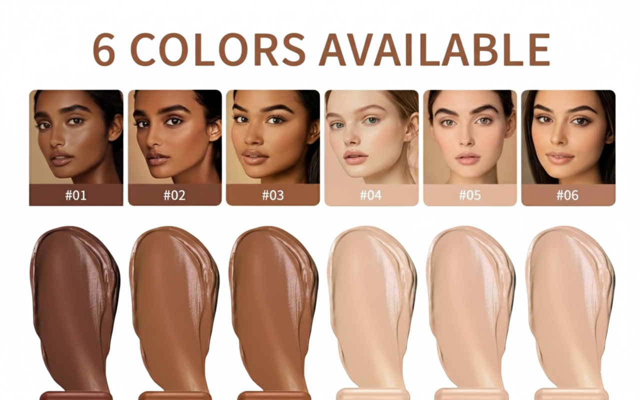 Skin Tint Foundation Stick 6 Colors Balm Serum Boosted Smooth Plumper Hight Coverage Travel Bronze Foundation Stick Makeup