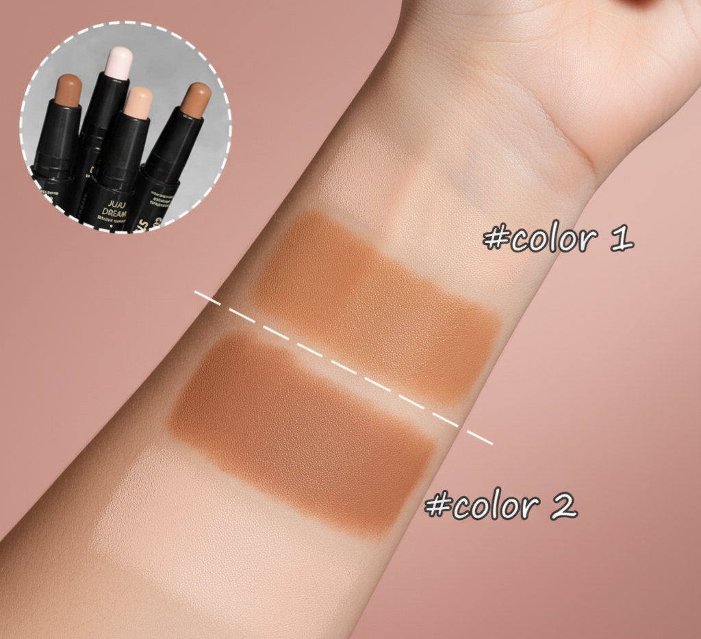 Double-ended dual-purpose high-light trimming stick, three-dimensional contour, nose shadow, facial shape, brighten and trimming