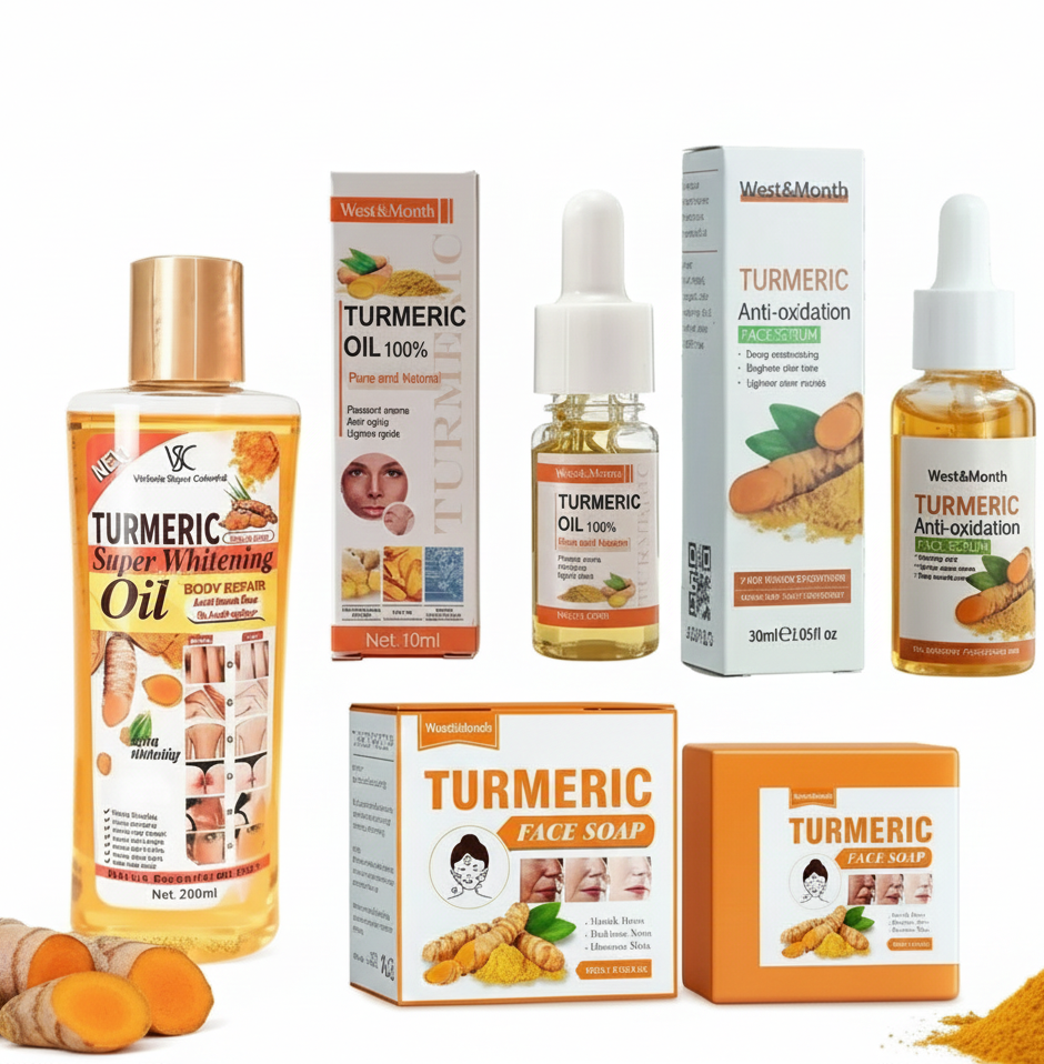 Turmeric Face Whitening Serum Turmeric Anti-oxidation Serum Turmeric Dark Spot Corrector Serum Facial Brighten Turmeric Oil Soap