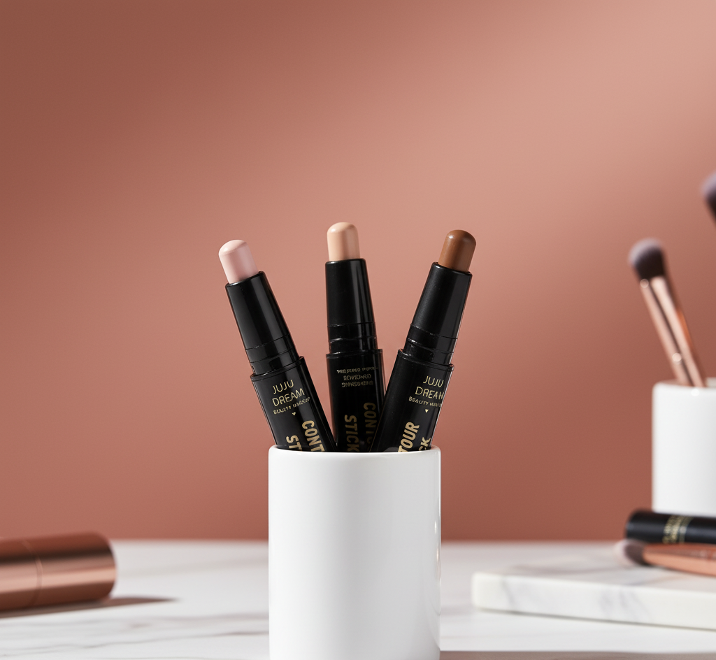 Dual-ended contour stick, facial foundation, concealer, long-lasting dark circles, correcting contour concealer, makeup