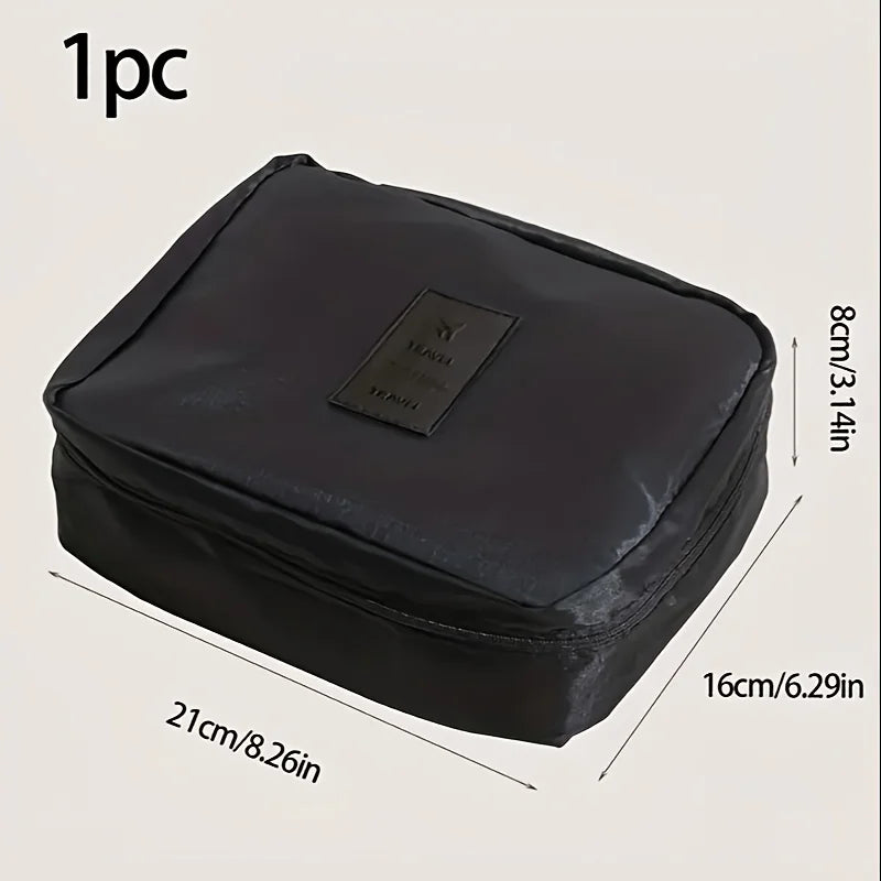 Travel Cosmetic Bag With Multi-Compartments, Makeup Organizer Pouch, Toiletry Storage Bag For Personal Care Items & Accessories