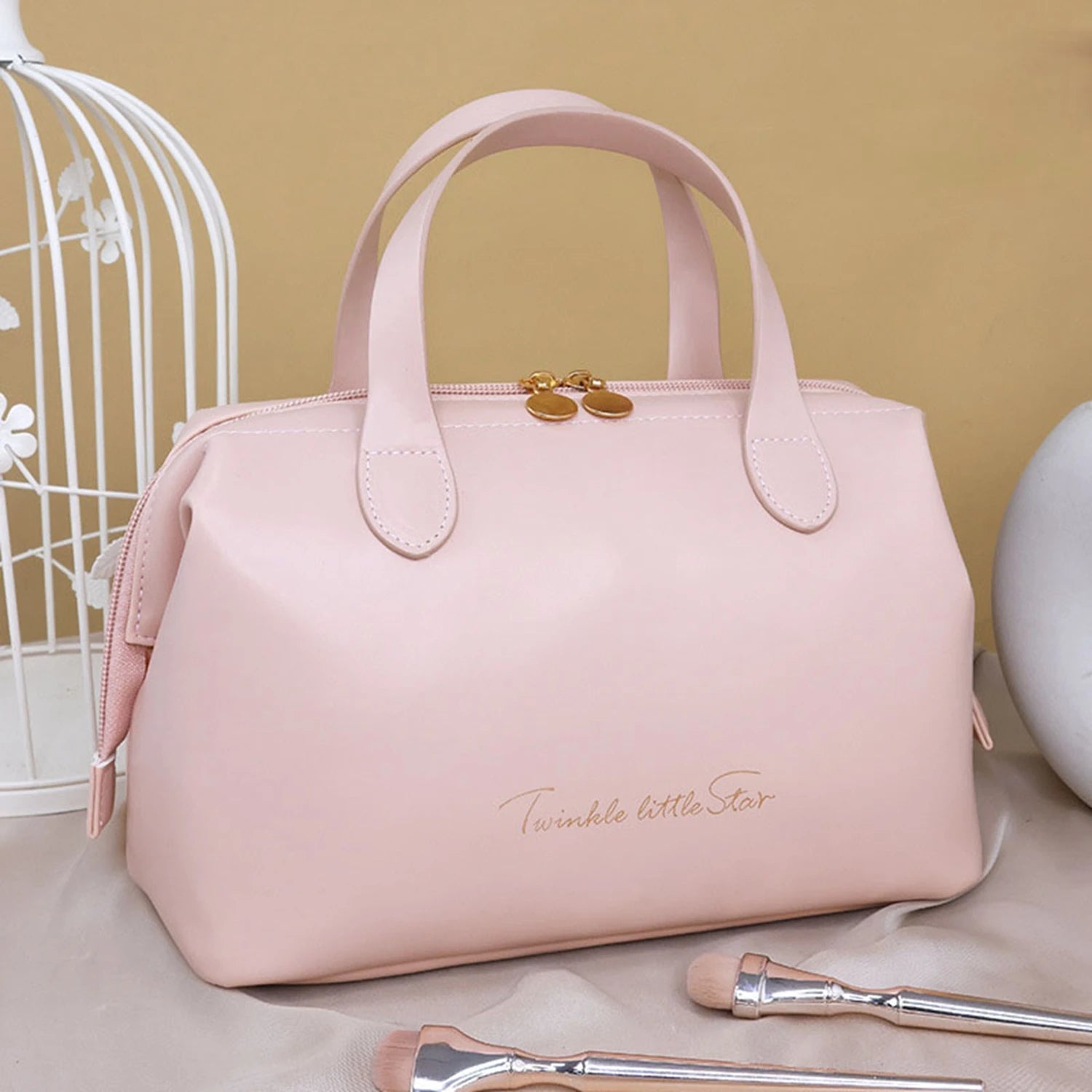 1pc/2pcs Cosmetics Storage Kit Large Capacity Travel Toiletry Bag Makeup Bag Ins Advanced Sense Portable Cosmetic Storage Bag