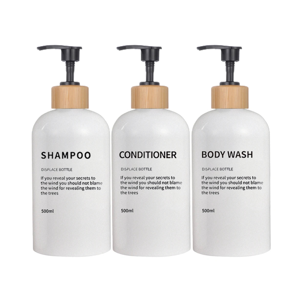 3 Pack Soap Dispenser Shampoo and Conditioner Dispenser Body Wash Shower Bottles Refillable Lotion Dispenser Bottle