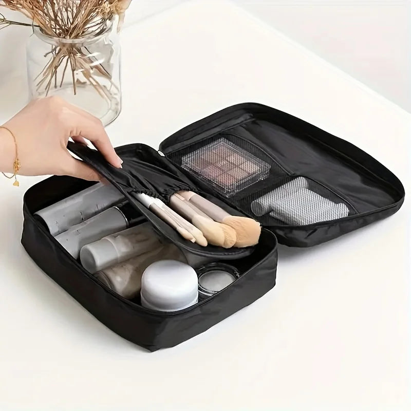 Travel Cosmetic Bag With Multi-Compartments, Makeup Organizer Pouch, Toiletry Storage Bag For Personal Care Items & Accessories