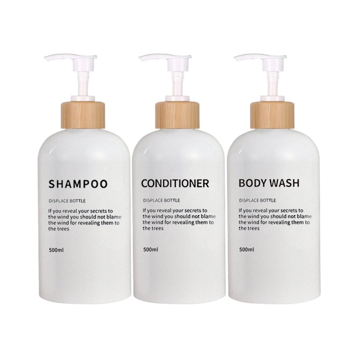 3 Pack Soap Dispenser Shampoo and Conditioner Dispenser Body Wash Shower Bottles Refillable Lotion Dispenser Bottle