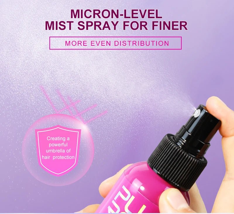 PURC Heat Protectant Spray Coconut Oil Frizz Control & Shine for All Hair Types Thermal Protection up to 470°F Hair Care