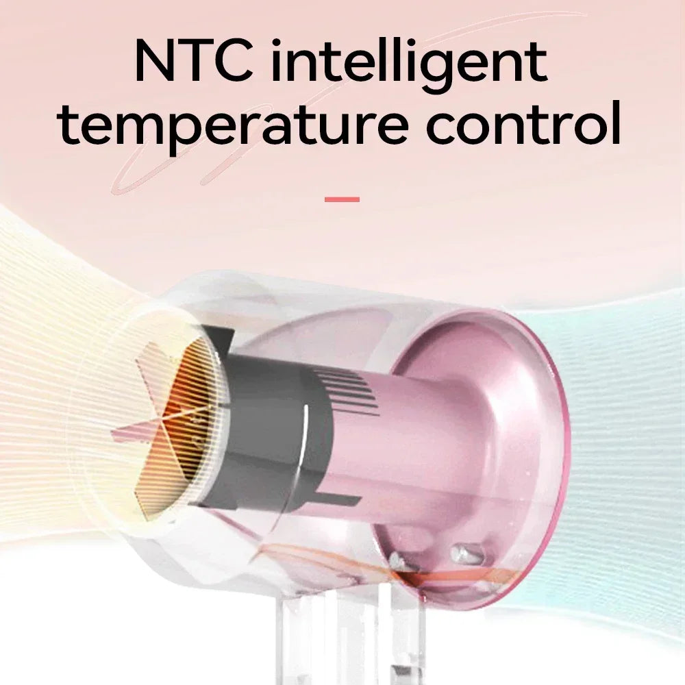 Portable Professional Leafless Hair Dryer High Power Quick Dry Travel Home Hair Styler Negative Ionic with Gift Box