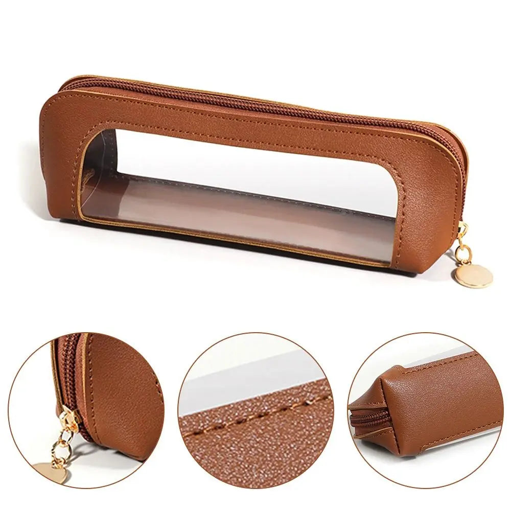 Cosmetic Bag Makeup Brush Storage Bag Portable Travel Wash Toiletries Organizer PU Portable Small Beauty Case Wash Bag Pouch