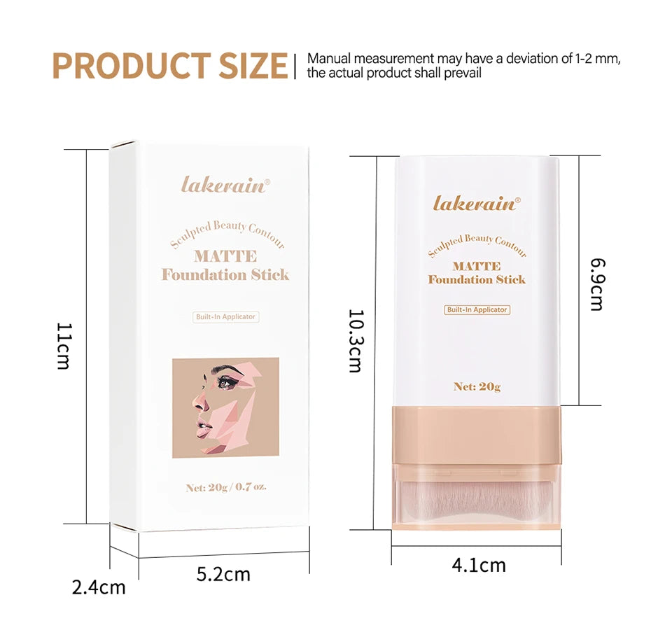 Skin Tint Foundation Stick 6 Colors Balm Serum Boosted Smooth Plumper Hight Coverage Travel Bronze Foundation Stick Makeup