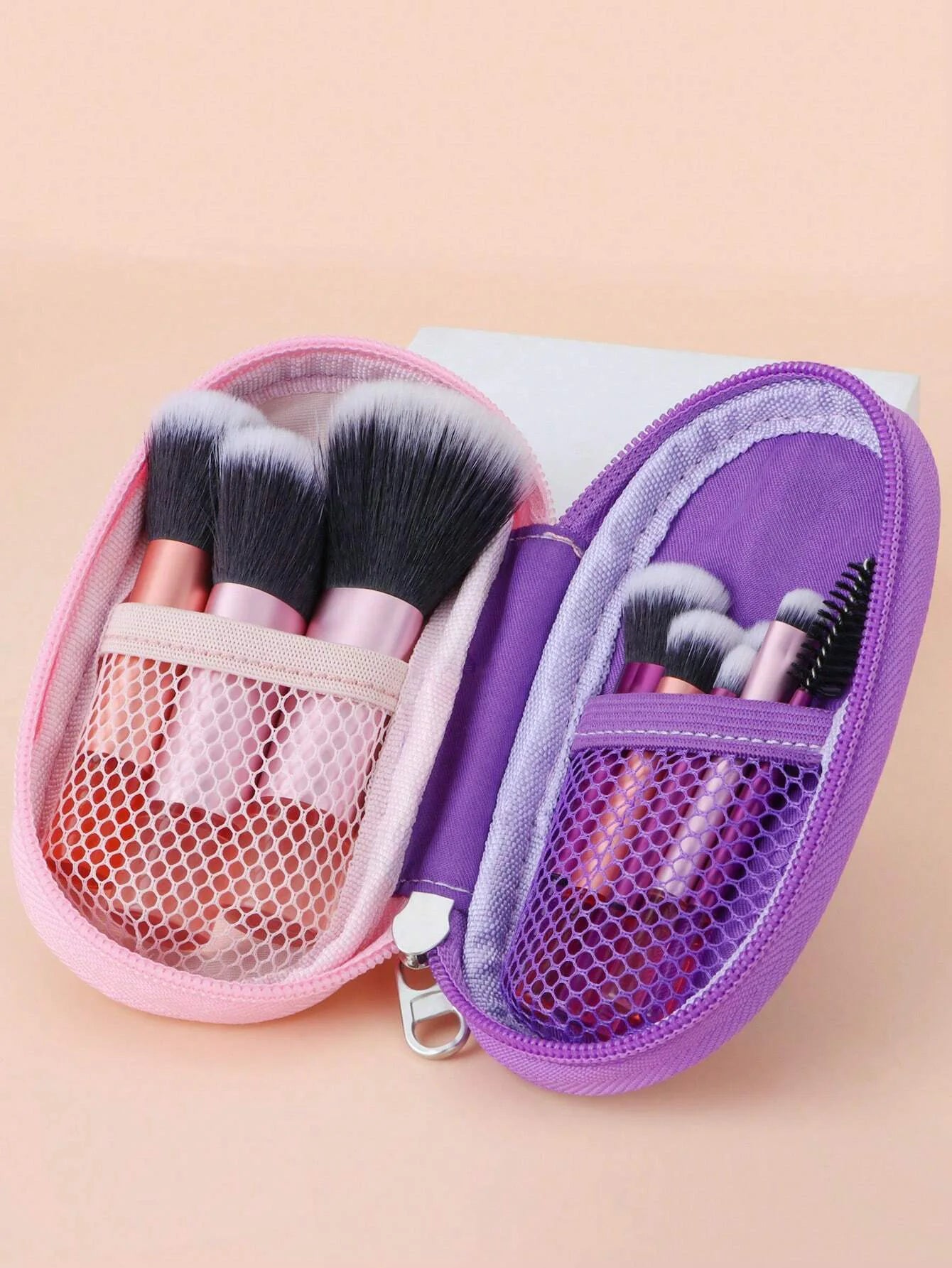 10Pcs Makeup Brushes Set With Bag Cosmetic EyeShadow Foundation Loose Powder Blush Detail Brush Blending Beauty Make Up Tools