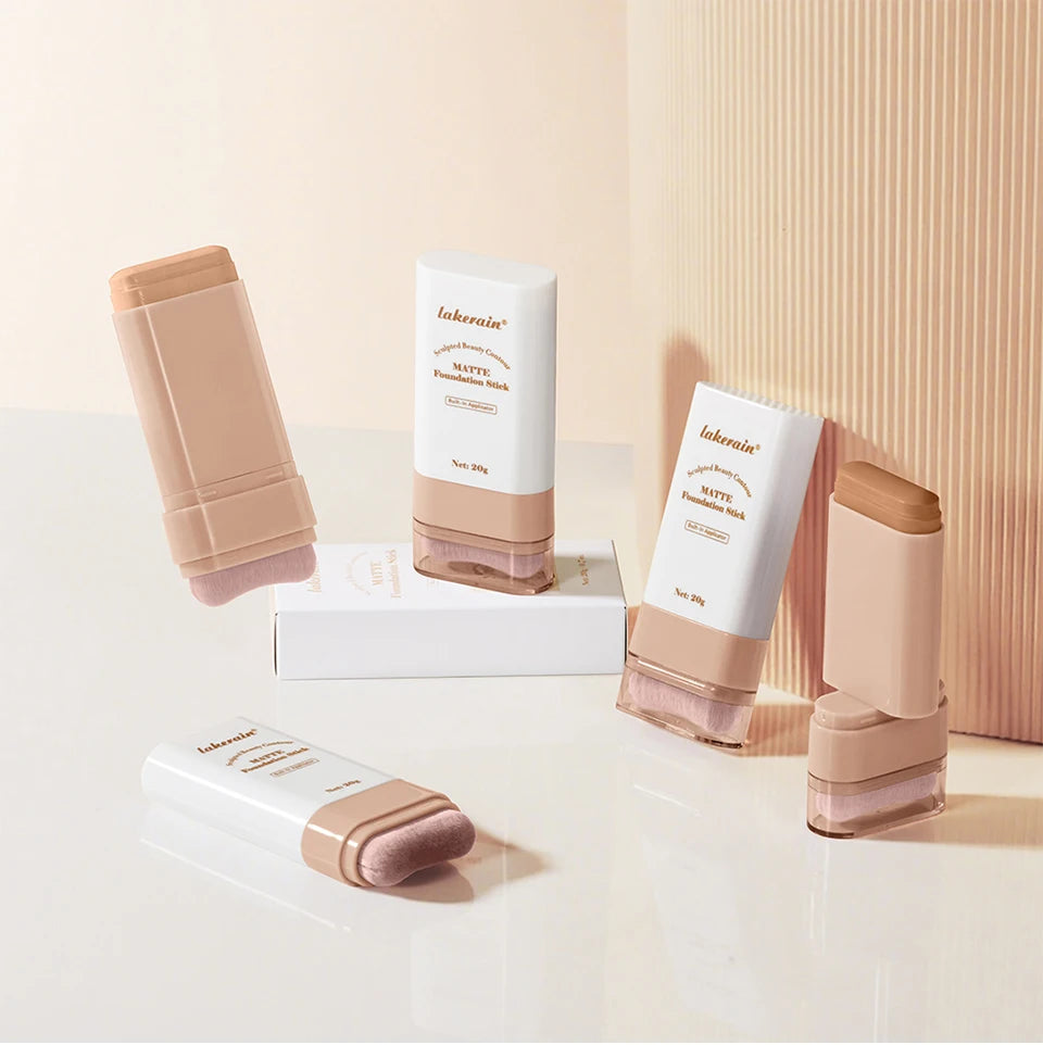 Skin Tint Foundation Stick 6 Colors Balm Serum Boosted Smooth Plumper Hight Coverage Travel Bronze Foundation Stick Makeup