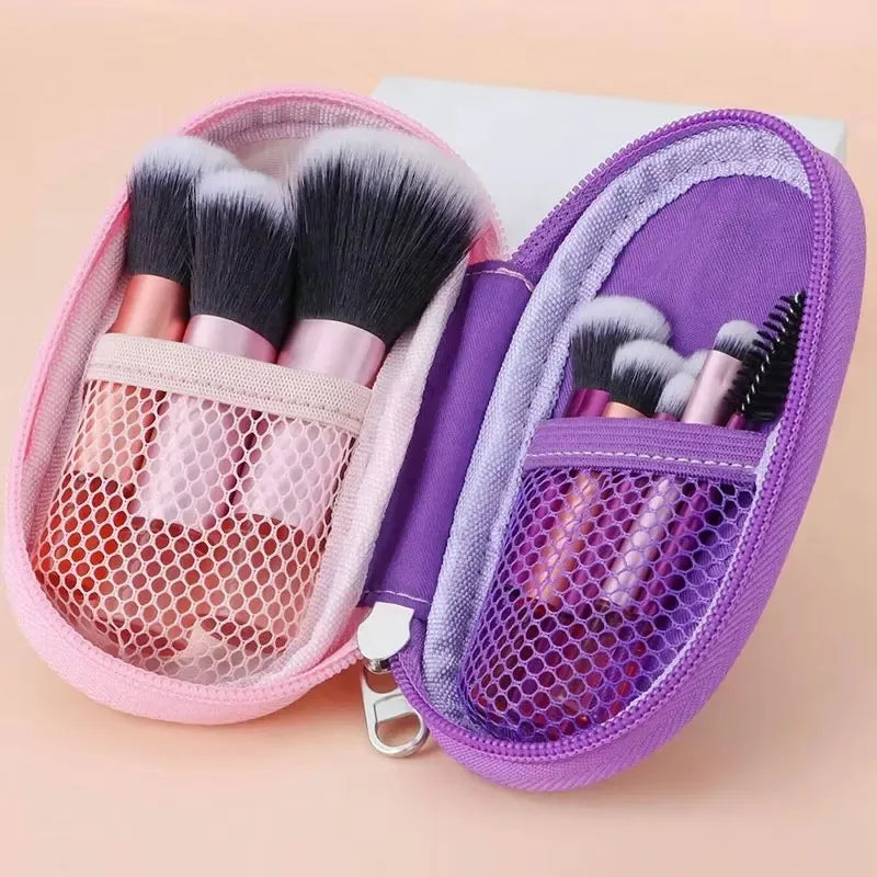 10Pcs Makeup Brushes Set With Bag Cosmetic EyeShadow Foundation Loose Powder Blush Detail Brush Blending Beauty Make Up Tools