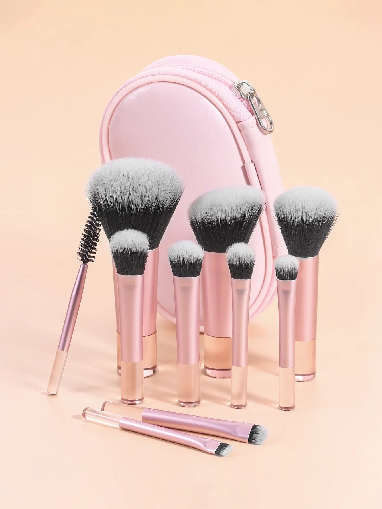 10Pcs Makeup Brushes Set With Bag Cosmetic EyeShadow Foundation Loose Powder Blush Detail Brush Blending Beauty Make Up Tools
