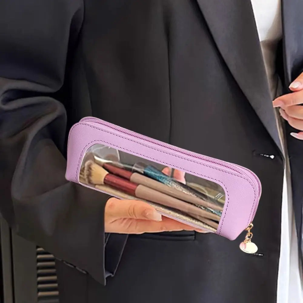 Cosmetic Bag Makeup Brush Storage Bag Portable Travel Wash Toiletries Organizer PU Portable Small Beauty Case Wash Bag Pouch