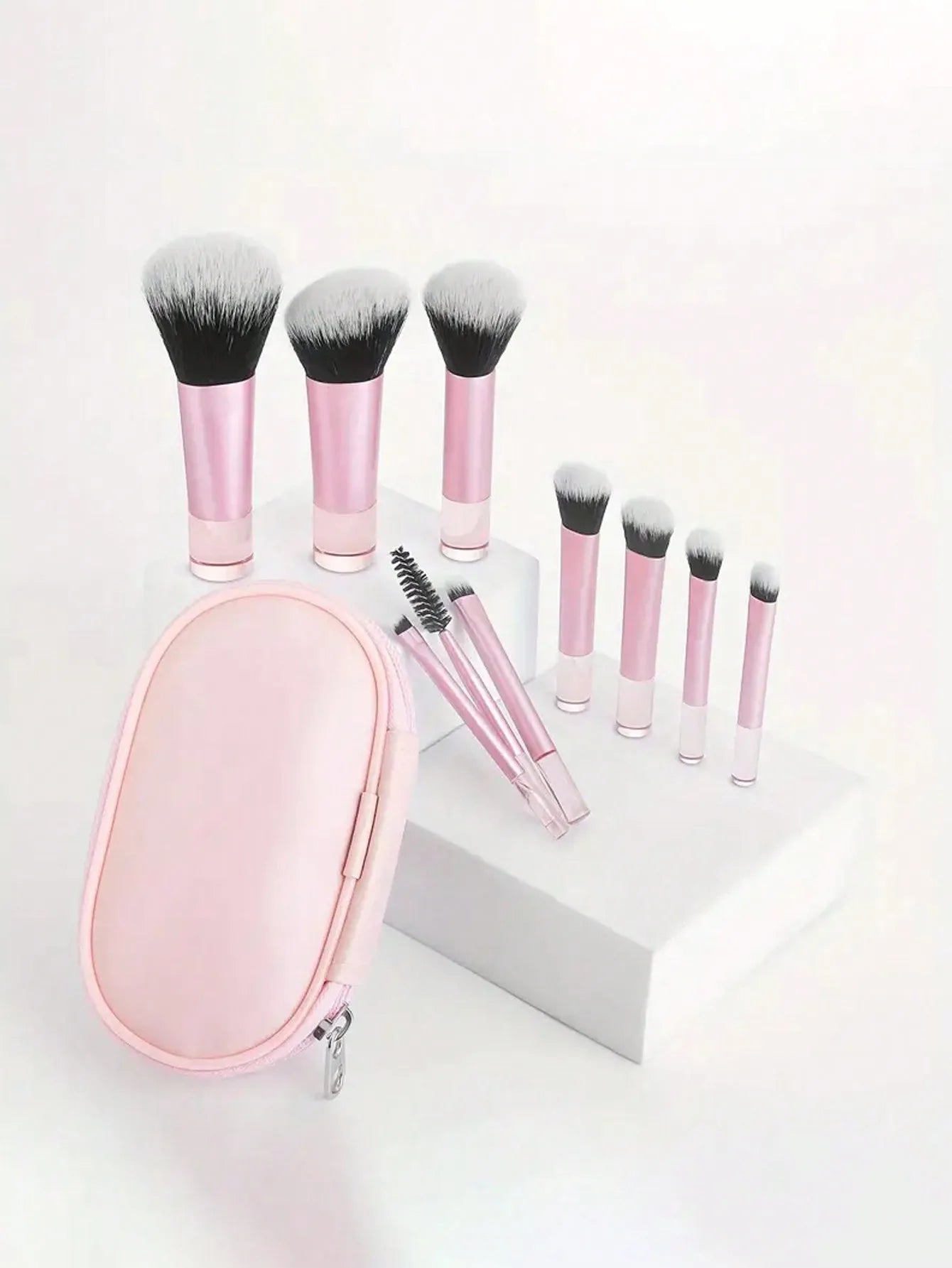 10Pcs Makeup Brushes Set With Bag Cosmetic EyeShadow Foundation Loose Powder Blush Detail Brush Blending Beauty Make Up Tools